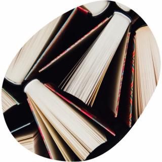 Am Bild sind Bücher zu sehen. Sie wurden von oben fotografiert und stehen aufrecht.

© Canva: Olga Niekrasova von The Olga Niekrasova Collection 